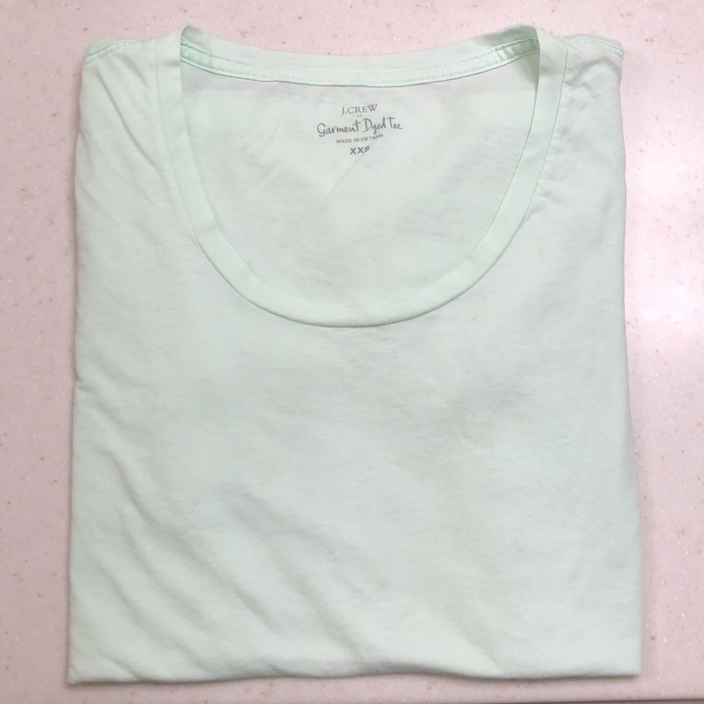 J Crew Mint Green Garment Dyed T, NWOT